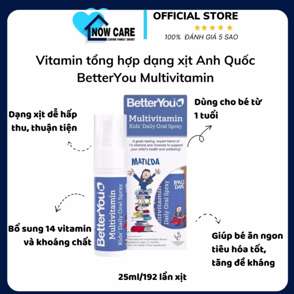 Xịt Bổ Sung Vitamin Tổng Hợp Anh Quốc - Betteryou