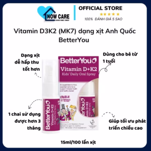 Xịt Bổ Sung D3K2 (Mk7) Cho Bé Từ 1 Tuổi Anh Quốc - Betteryou