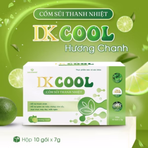 (Vị Chanh) Cốm Sủi Thanh Nhiệt Dkcool Giảm Lỡ Miệng Nhiệt Miệng Mề Đay Mẫn Ngứa (Hộp 10 Gói X 7G) - Dân Khang