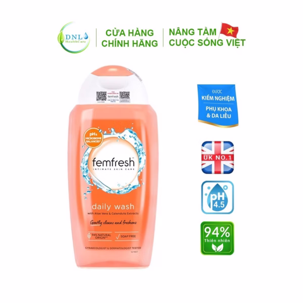 Dung Dịch Vệ Sinh Phụ Nữ Cao Cấp Hằng Ngày Intimate Skin Care Daily Wash 250Ml - Femfresh