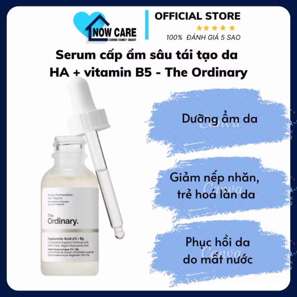 Serum Cấp Ẩm Sâu Tái Tạo Da Ha + Vitamin B5 30Ml - The Ordinary