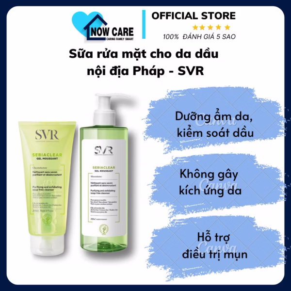 Sữa Rửa Mặt Cho Da Dầu Nội Địa Pháp - Svr