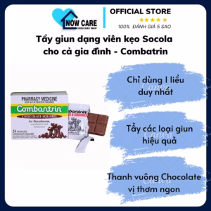Tẩy Giun Dạng Viên Kẹo Socola Cho Cả Gia Đình - Combatrin