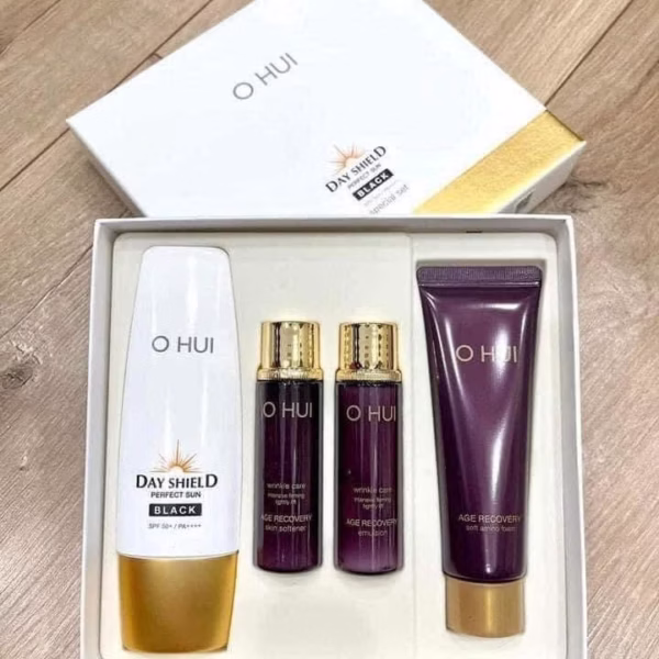 Set Kem Chống Nắng Ohui Day Shield Perfect Sun Black 4 Món - Ohui