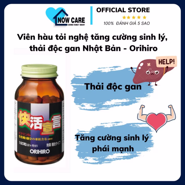 Viên Hàu Tỏi Nghệ Tăng Cường Sinh Lý, Thải Độc Gan Nhật Bản - Orihiro