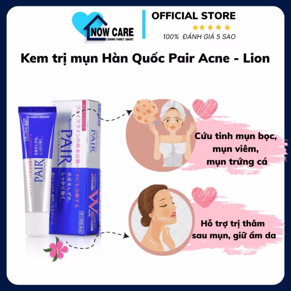Kem Trị Mụn Hàn Quốc Pair Acne - Lion