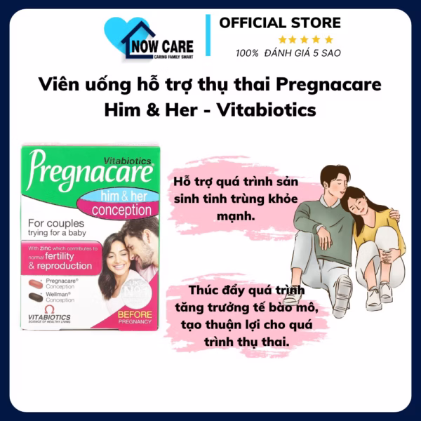 Viên Uống Hỗ Trợ Thụ Thai Pregnacare Him & Her - Vitabiotics