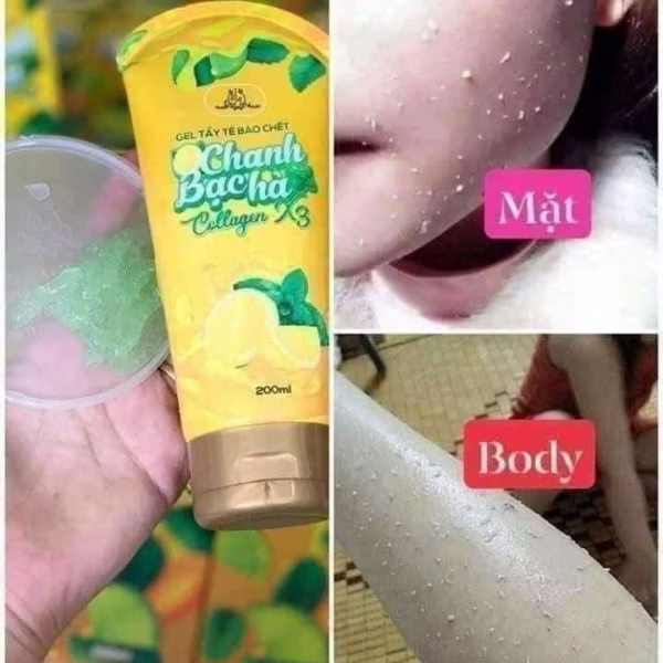Tẩy Tế Bào Chết Collagen X3 Chanh Và Bạc Hà Kt1-Gdn