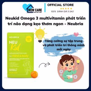 Neukid Omega 3 Multivitamin Phát Triển Trí Não Dạng Kẹo Thơm Ngon - Neubria