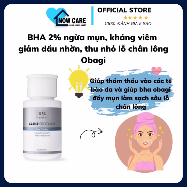Bha 2% Ngừa Mụn, Kháng Viêm Giảm Dầu Nhờn, Thu Nhỏ Lỗ Chân Lông - Obagi