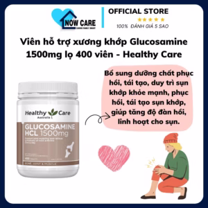 Viên Hỗ Trợ Xương Khớp Glucosamine 1500Mg Lọ 400 Viên - Healthy Care