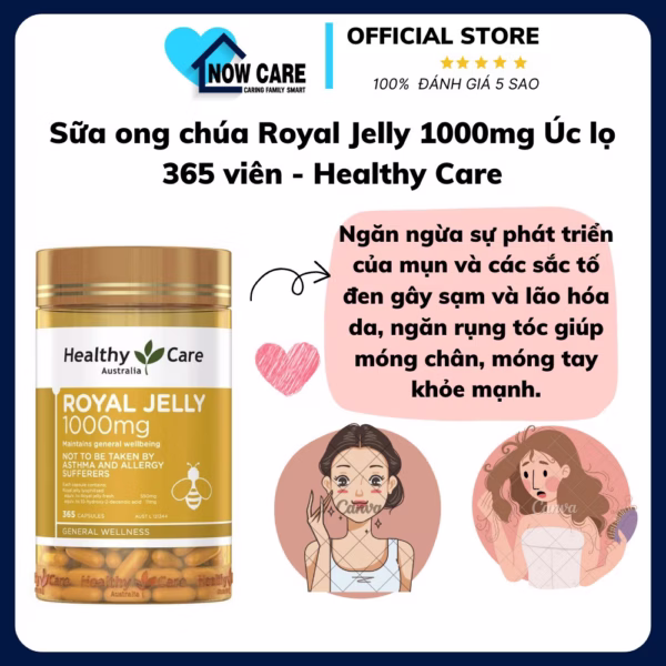 Sữa Ong Chúa Úc Lọ 365 Viên - Healthy Care
