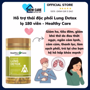 Hỗ Trợ Thải Độc Phổi Lung Detox Lọ 180 Viên - Healthy Care