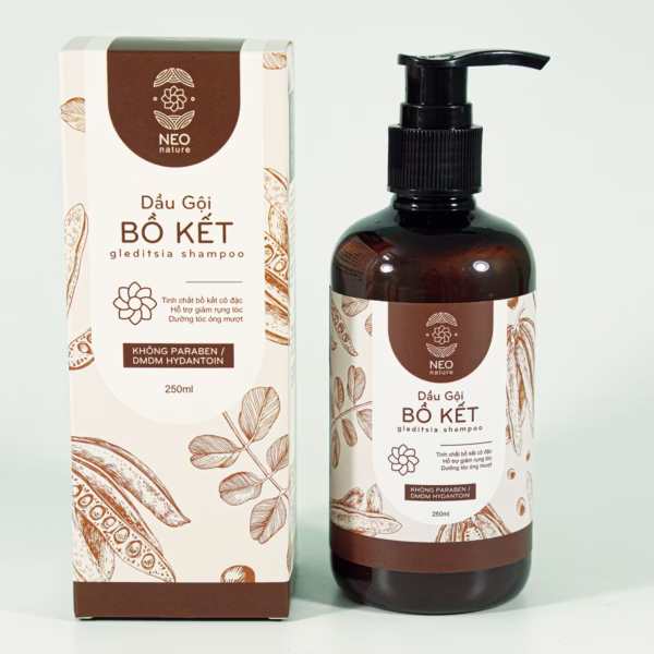 Bộ Đôi (Gội + Xả) Dưỡng Tóc Suôn Mượt Và Giảm Gãy Rụng Tóc Gồm Dầu Gội Bồ Kết (250Ml) & Dầu Xả Hoa Bưởi (250Ml) - Neoneture - Ảnh 2