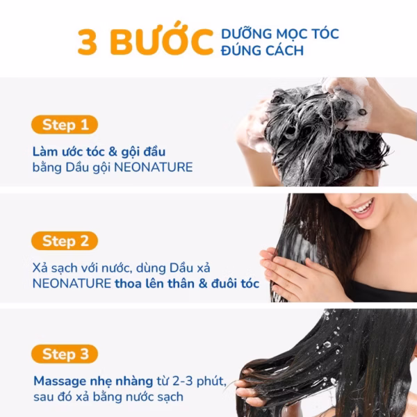 Bộ Đôi (Gội + Xả) Dưỡng Tóc Suôn Mượt Và Giảm Gãy Rụng Tóc Gồm Dầu Gội Bồ Kết (250Ml) & Dầu Xả Hoa Bưởi (250Ml) - Neoneture - Ảnh 5