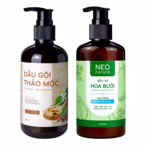 Bộ Đôi (Gội + Xả) Giảm Gàu Ngứa Và Gãy Rụng Tóc Gồm Dầu Gội Thảo Mộc (250Ml) & Dầu Xả Hoa Bưởi (250Ml) - Neoneture