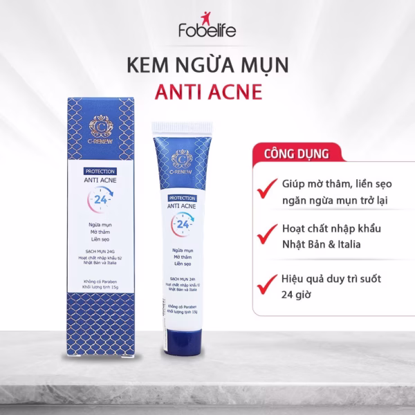 Kem Ngừa Mụn Anti Acne Mờ Thâm Ngừa Sẹo - Fobelife