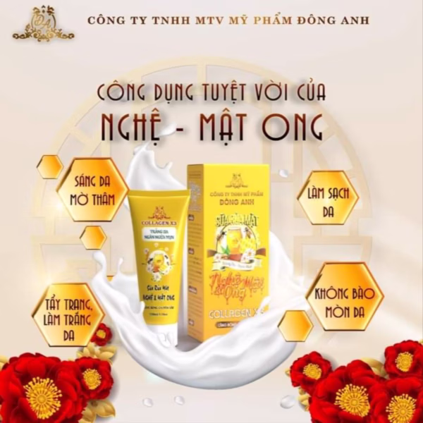 Sữa Rửa Mặt Nghệ Và Mật Ong Collagen X3 - Đông Anh Kt1-Gdn