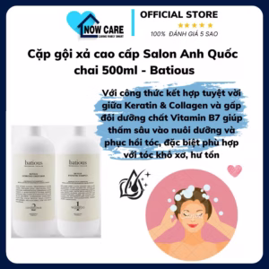 Cặp Gội Xả Cao Cấp Salon Anh Quốc Chai 500Ml - Batious