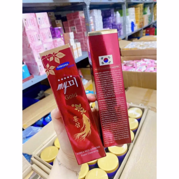 Sữa Rửa Mặt My Gold Chiết Xuất Sâm Đỏ Làm Trắng Da Và Mờ Vết Thâm 120Ml - Su