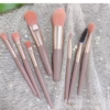 Full Bộ Cọ 8 Cây Makeup Lông Mềm Mịn Tặng Kèm Túi Zip Vintage - Kim - Ảnh 6