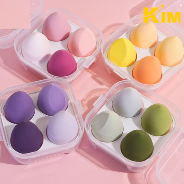 Mút Trang Điểm Hình Giọt Nước Không Thấm Nước 4 Miếng - Kim