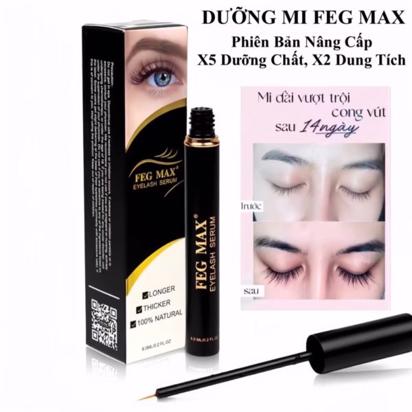 Dưỡng Mi Feg Max Ngày Đêm 2In1 - Bản Cải Tiến Mi Dài Và Dày Siêu Hiệu Quả - Mỹ Phẩm 24H