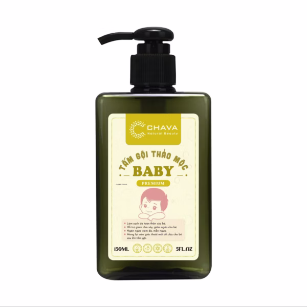 [Ưu Đãi Ra Mắt] - Tắm Gội Thảo Mộc Baby Premium 150Ml - Chava Natural Beauty