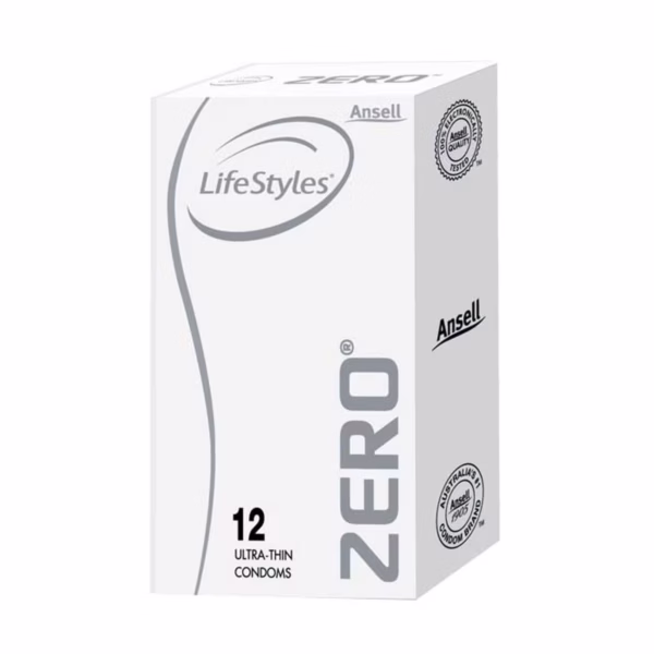 [Hộp] Bao Cao Su Zero Super Thin Siêu Mỏng Cao Cấp - Lifestyles - 12 Bao/Hộp