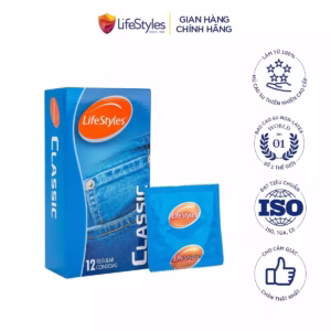 [Hộp] Bao Cao Su Classic Thiết Kế Mỏng Ôm Sát Cao Cấp - Lifestyles - 12 Bao/Hộp