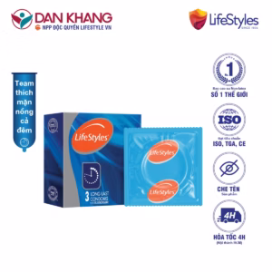 [Hộp] Bao Cao Su Love Time Cao Cấp Kéo Dài Thời Gian - Lifestyles - 3 Bao/Hộp