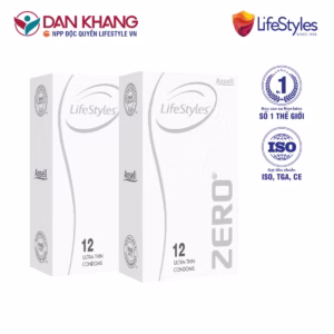 Bộ 2 Hộp Bao Cao Su Lifestyles Zero Super Thin Siêu Mỏng Cao Cấp (12 Bao/Hộp)