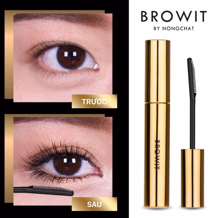 Mascara Nongchat Browit Thái Lan Làm Dài, Dày Và Cong Mi Chuyên Dụng Cho Makeup, Chuốt Mi Chống Thấm Nước - Chốt Đi Store - Ảnh 9