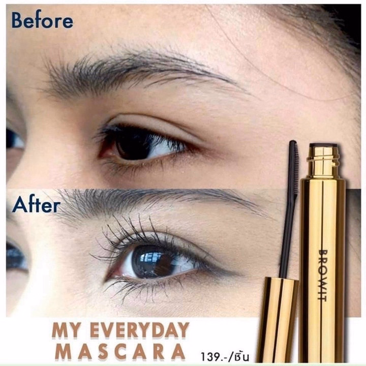 Mascara Nongchat Browit Thái Lan Làm Dài, Dày Và Cong Mi Chuyên Dụng Cho Makeup, Chuốt Mi Chống Thấm Nước - Chốt Đi Store - Ảnh 4