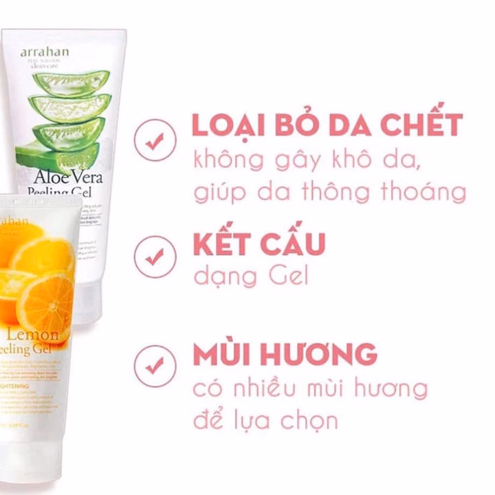 Gel Tẩy Tế Bào Chết Không Bào Mòn Da Hàn Quốc - Arrahan - Ảnh 5
