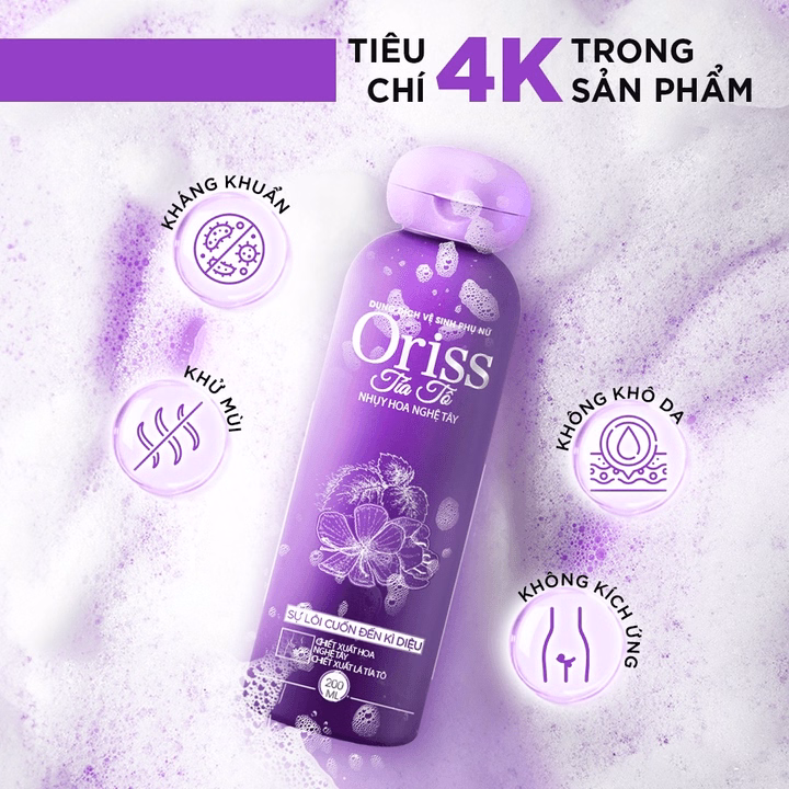 Dung Dịch Vệ Sinh Tía Tô Oriss 200Ml Giúp Làm Sạch - Kháng Viêm - Ngăn Mùi Hôi Và Nấm Ngứa - Ảnh 6