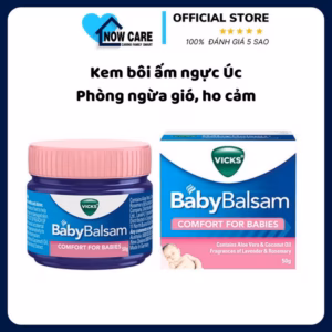 Kem Bôi Ấm Ngực Phòng Ngừa Gió, Ho Cảm Baby Balsam - Vicks