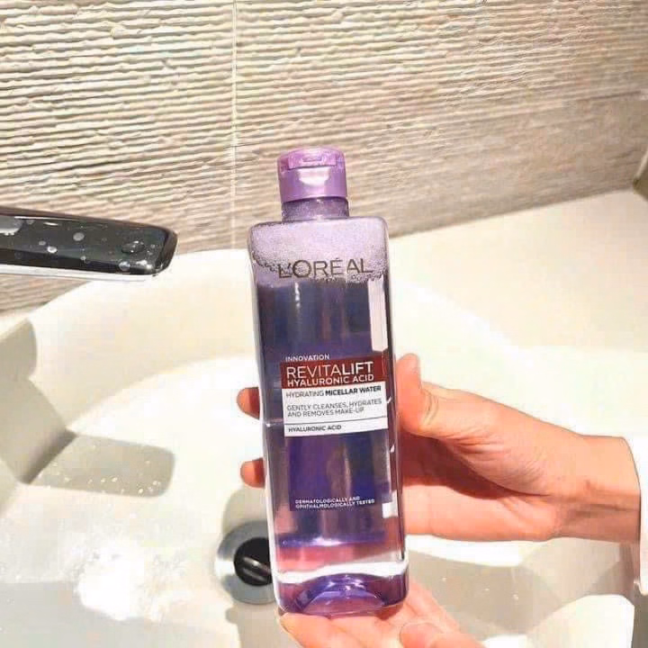 Nước Tẩy Trang L'Oreal Revita Lift Hyaluronic Acid Màu Tím 400Ml - Gdn - Ảnh 3