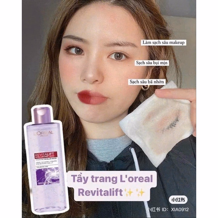 Nước Tẩy Trang L'Oreal Revita Lift Hyaluronic Acid Màu Tím 400Ml - Gdn - Ảnh 2