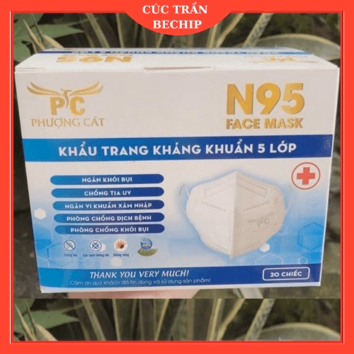 Hộp 20 Cái Khẩu Trang 5 Lớp N95 Phượng Cát Ctb217 – Bechip