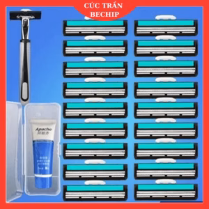 Bộ Dao Cạo Râu Gồm 1 Dao Cạo, 36 Lưỡi Dao Và 1 Tuýp Kem Cạo Ctb583 - Bechip