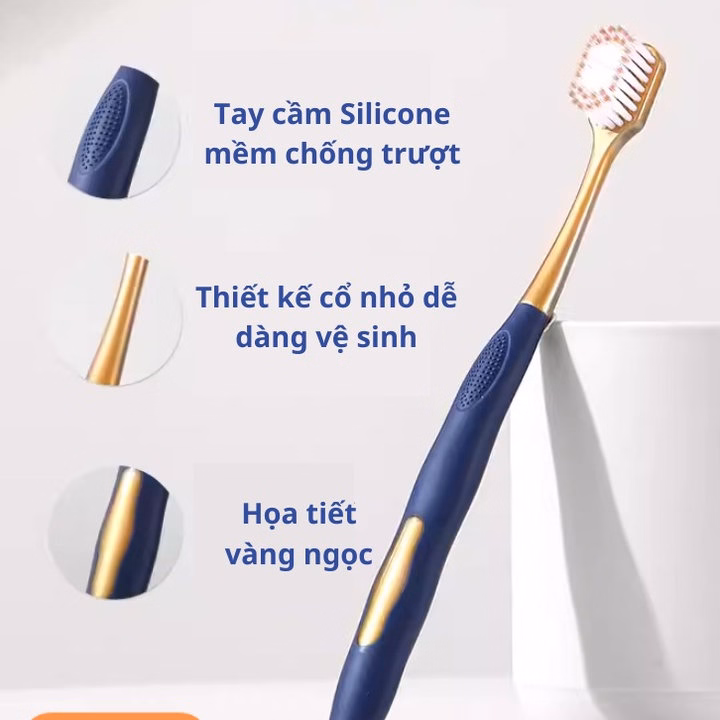 Combo 6 Bàn Chải Đánh Răng Nội Địa Trung Chocoikes Lông Siêu Mềm - Su - Ảnh 4