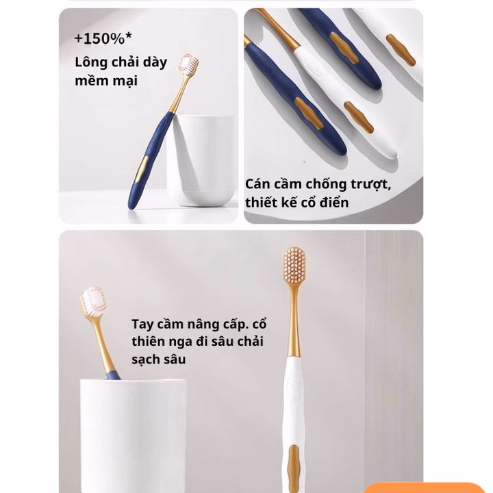 Combo 6 Bàn Chải Đánh Răng Nội Địa Trung Chocoikes Lông Siêu Mềm - Su - Ảnh 6