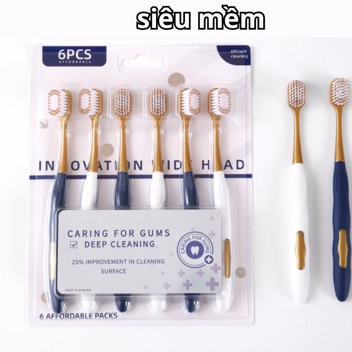 Combo 6 Bàn Chải Đánh Răng Nội Địa Trung Chocoikes Lông Siêu Mềm - Su - Ảnh 8