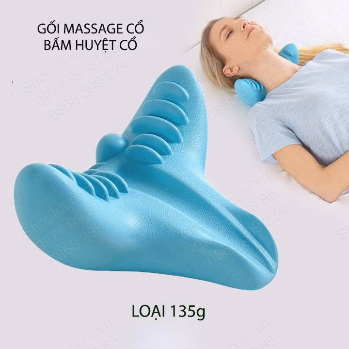 Gối Massage Bấm Huyệt, Nắn Chỉnh Cổ Vai Gáy Bằng Nhựa Mềm - Su - Ảnh 2