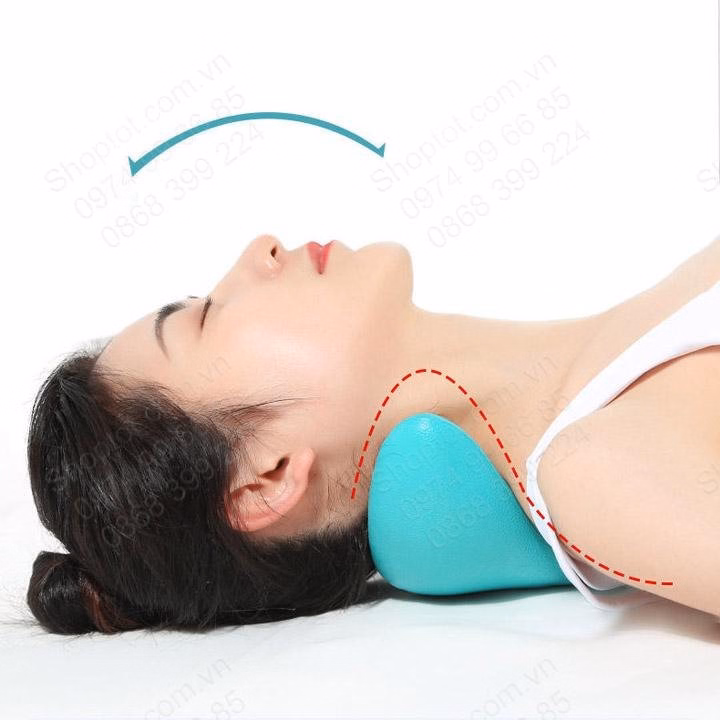 Gối Massage Bấm Huyệt, Nắn Chỉnh Cổ Vai Gáy Bằng Nhựa Mềm - Su - Ảnh 6