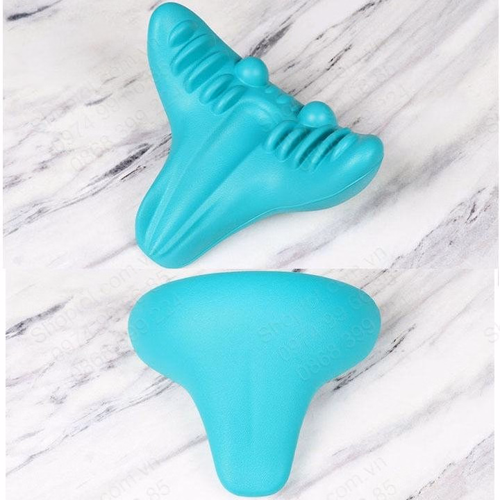 Gối Massage Bấm Huyệt, Nắn Chỉnh Cổ Vai Gáy Bằng Nhựa Mềm - Su - Ảnh 4