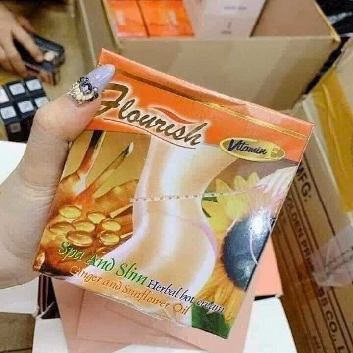 Kem Tan Mỡ Bụng Gừng Ớt Flourish Vitamin E Chuẩn Thái Chính Hãng 500Ml -Kt1 - Ảnh 2