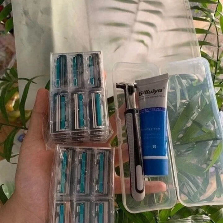 Bộ Dao Cạo Râu 36 Lưỡi Tặng Tuýp Kem - Gdn - Ảnh 3