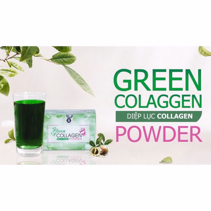 Diệp Lục Collagen Gold Chính Hãng Green Giảm Mụn Nám Tàn Nhang, Hổ Trợ Trắng Da Mịn Hộp 30 Gói - Gdn - Ảnh 4